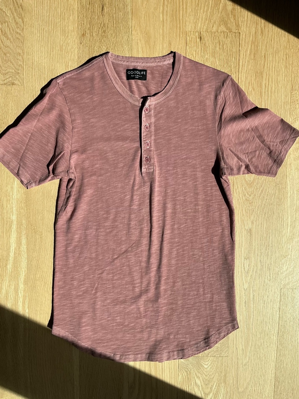 Goodlife Sunfaded 100% Cotton Short Sleeve Henley Shirts Bundle of 3 Men’s Small - Picture 2 of 15
